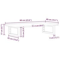 Badkamer wandschap staal en massief acaciahout - thumbnail