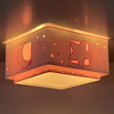 Dalber Vierkante plafondlampMoonlight roze - 63236S