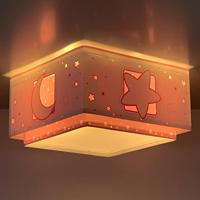 Dalber Vierkante plafondlampMoonlight roze - 63236S - thumbnail