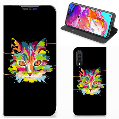 Samsung Galaxy A70 Magnet Case Cat Color
