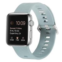 By Qubix - Siliconen bandje met motief - Emerald Green - Compatible met Apple Watch 38mm / 40mm / 41mm / 42mm - Compatible Apple watch bandjes - thumbnail
