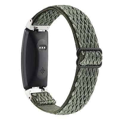 FitBit Inspire 2 & Ace 3 Elastische solo loop nylon bandje - Donkergroen FitBit Inspire 2 & Ace 3 Elastische solo loop nylon bandje - Donkergroen