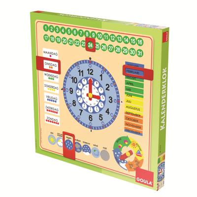 Goula Houten Kalenderklok