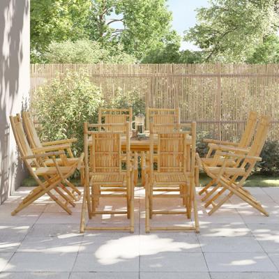 Tuinstoelen 8 st inklapbaar 53x66x99 bamboe