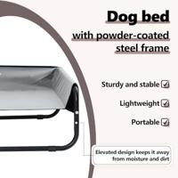 VidaXL Hondenbed lichtgrijs 85 x 85 x 33 cm staal - thumbnail