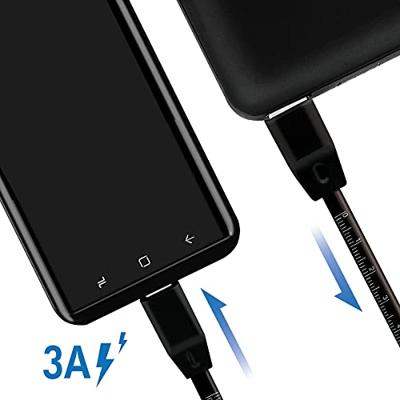 USB 2.0 aansluitkabel met liniaal, USB (type A) naar USB (type C) zwart, 1 m