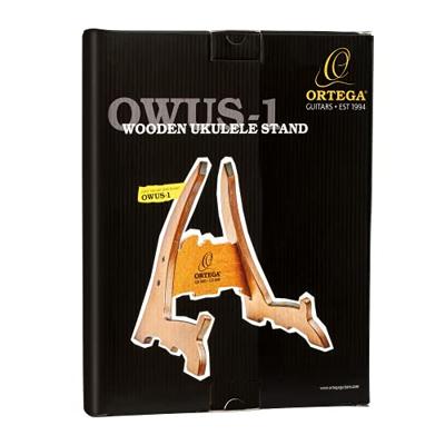 Ortega OWUS-1 ukelele statief hout donker bruin