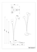 Trio Design staande lampSheldon zwart met smoke glas - R41303017 - thumbnail