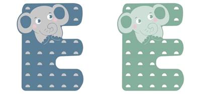 Small Foot - houten dieren kinderletter - e