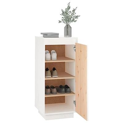 VidaXL Schoenenkast 35x35x80 cm massief grenenhout wit