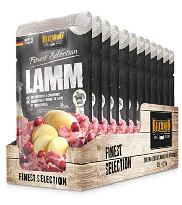 Belcando zak [12 x 125 g lam met aardappelen en bosbessen] | natvoer voor honden | compleet voer in praktische afzonderlijke porties