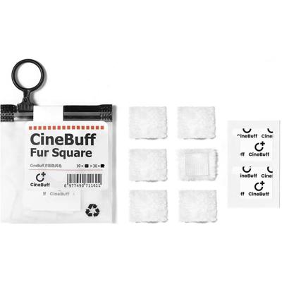 CineBuff Fur square microphone wind- and abrasion-protection fur (10x push stickers & 30x self-adhesive stickers)