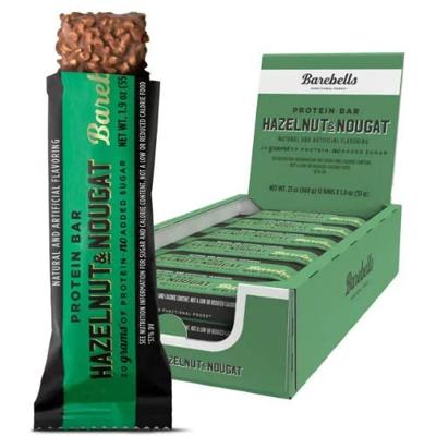 Barebells reep Original Hazelnut & Nougat, 55 g, pak van 12 stuks