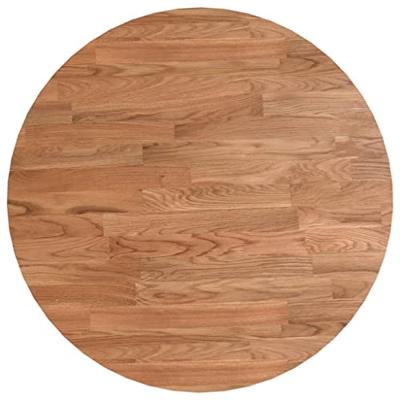 Tafelblad rond 40x1,5 cm bewerkt massief eikenhout lichtbruin