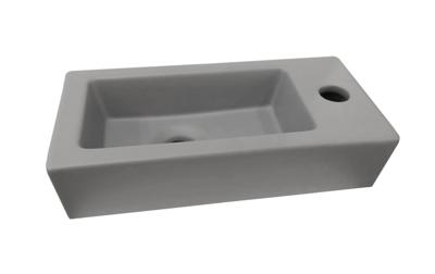 Fontein Best Design Farnetta 37x18x9cm Kraangat Rechts Mat Grijs Fontein Best Design Farnetta 37x18x9cm Kraangat Rechts Mat Grijs