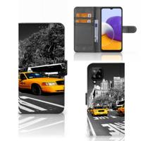 Samsung Galaxy A22 4G | M22 | Flip Cover | New York Taxi - thumbnail