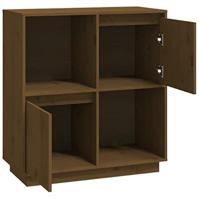 Dressoir 74x35x80 cm massief grenenhout honingbruin