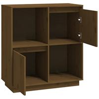 Dressoir 74x35x80 cm massief grenenhout honingbruin - thumbnail