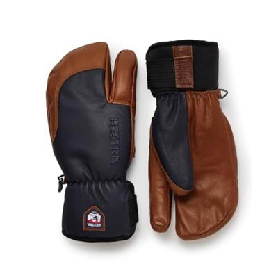 Hestra Topo 3 Vinger Handschoen Navy/Brown 10