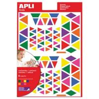 Apli Kids verwijderbare stickers, driehoek, blister met 720 stuks in geassorteerde kleuren en groottes - thumbnail