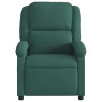 Fauteuil verstelbaar fluweel donkergroen - thumbnail