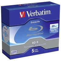 Verbatim Datalife inkjetprinter Jewel Case 5 Stuk transparant/wit. - thumbnail