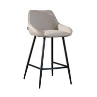 Bronx71 Scandinavische barkruk Lova gerecyclede stof taupe 68 cm - thumbnail