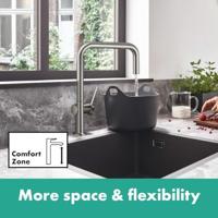 Hansgrohe Talis M54 ééngreeps keukenmengkraan U 220, rvs look - thumbnail