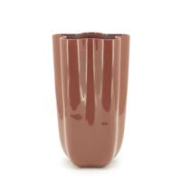 By-Boo Vaas 'Flori' Glas, kleur Koraalrood - thumbnail