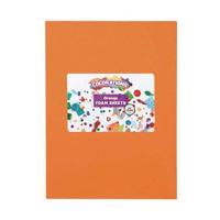 Colorations - foam vellen oranje, 10st. - thumbnail