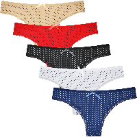 Fine woman 5-pack string Stippel - 806 - Multipack katoenen dames strings - L - L - L - L - L - L - L - L - L - L - L - L - L - L - L - thumbnail