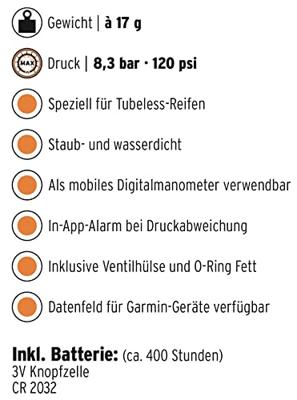 SKS Ventiel drukmeter airspy tl 60mm zw