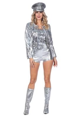 Festival croco jasje zilver metallic
