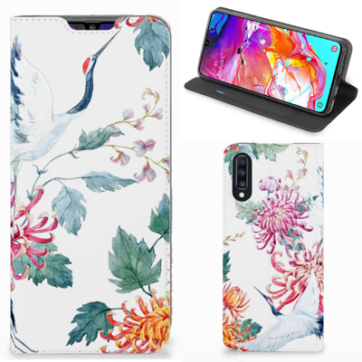 Samsung Galaxy A70 Hoesje maken Bird Flowers