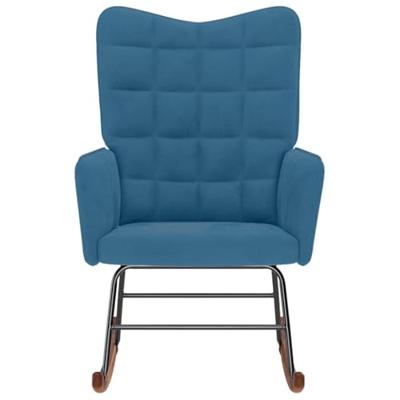 Schommelstoel fluweel blauw