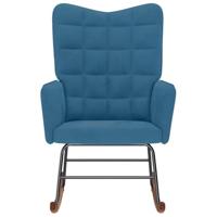 Schommelstoel fluweel blauw - thumbnail
