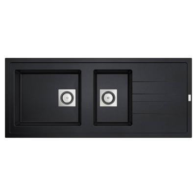 Inbouw Spoelbak Uitstortgootsteen Van Marcke Go Molto 117x50 cm Polyester Zwart Go by Van Marcke Inbouw Spoelbak Uitstortgootsteen Van Marcke Go Molto 117x50 cm Polyester Zwart Go by Van Marcke