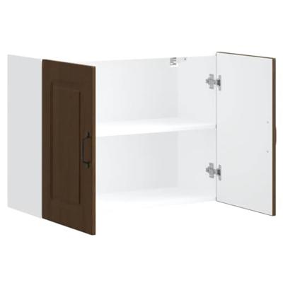 Keukenwandkast Kalmar bewerkt hout bruin eikenkleur Keukenwandkast Kalmar bewerkt hout bruin eikenkleur