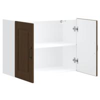 Keukenwandkast Kalmar bewerkt hout bruin eikenkleur - thumbnail