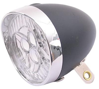 Edge Koplamp retro 3 led - aan/uit - incl. batterijen - zwart/chroom Edge Koplamp retro 3 led - aan/uit - incl. batterijen - zwart/chroom