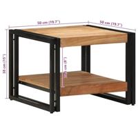 Salontafel 50x50x38 cm massief acaciahout - thumbnail