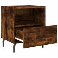 Nachtkastjes 2 st 40x35x47,5 cm bewerkt hout gerookt eikenkleur - thumbnail
