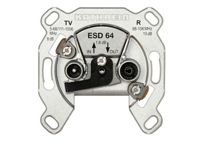 Kathrein ESD 64 Antennedoos TV, FM Inbouw (in muur) Loop-through outlet