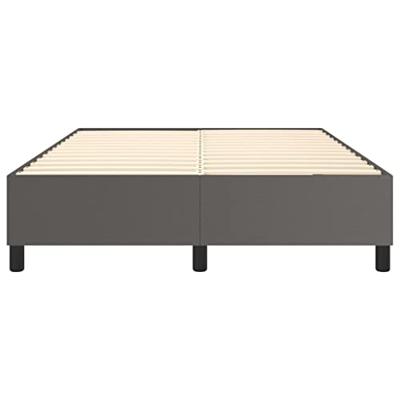 Boxspringframe kunstleer grijs 140x190 cm Boxspringframe kunstleer grijs 140x190 cm