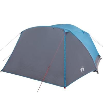Tent 4-persoons 350x280x155 cm 190T taft blauw Tent 4-persoons 350x280x155 cm 190T taft blauw