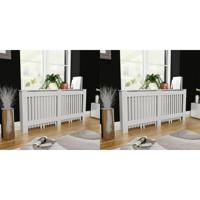 Radiatorombouw 2 st 172 cm MDF wit - thumbnail