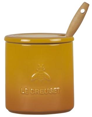 LE CREUSET - Aardewerk - Honingpot met spatel 0,42l Nectar