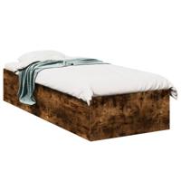 Bedframe zonder matras hout gerookt eikenkleurig 75x190 cm - thumbnail