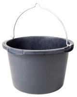 Speciekuip Gripline PE zwart met beugel (45ltr) - thumbnail