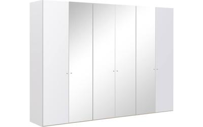 Goossens Kledingkast Easy Storage Ddk, Kledingkast 304 cm breed, 220 cm hoog, 2x glas draaideur en 4x spiegel draaideur midden Goossens Kledingkast Easy Storage Ddk, Kledingkast 304 cm breed, 220 cm hoog, 2x glas draaideur en 4x spiegel draaideur midden